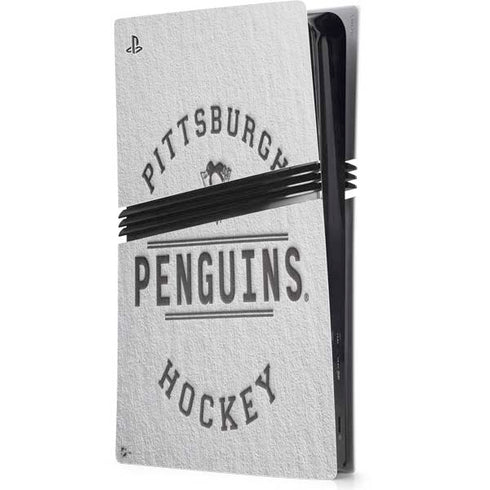 NHL Pittsburgh Penguins Black Text PS5 Pro Console Skin